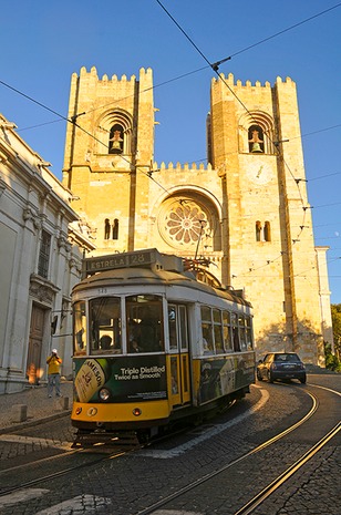  TRAM IN THE OLD TOWN LISBON,'ALFAMA '